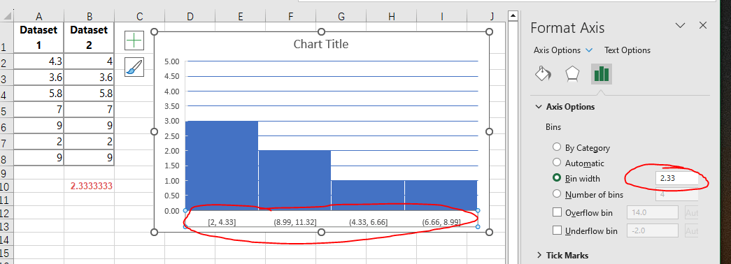 Interval between labels and tick marks unavailable for histogram ...