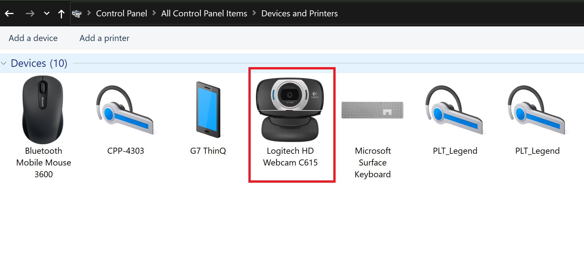 Logitech Webcam C615 Does Not Work with Surface Book 3 - Microsoft Community