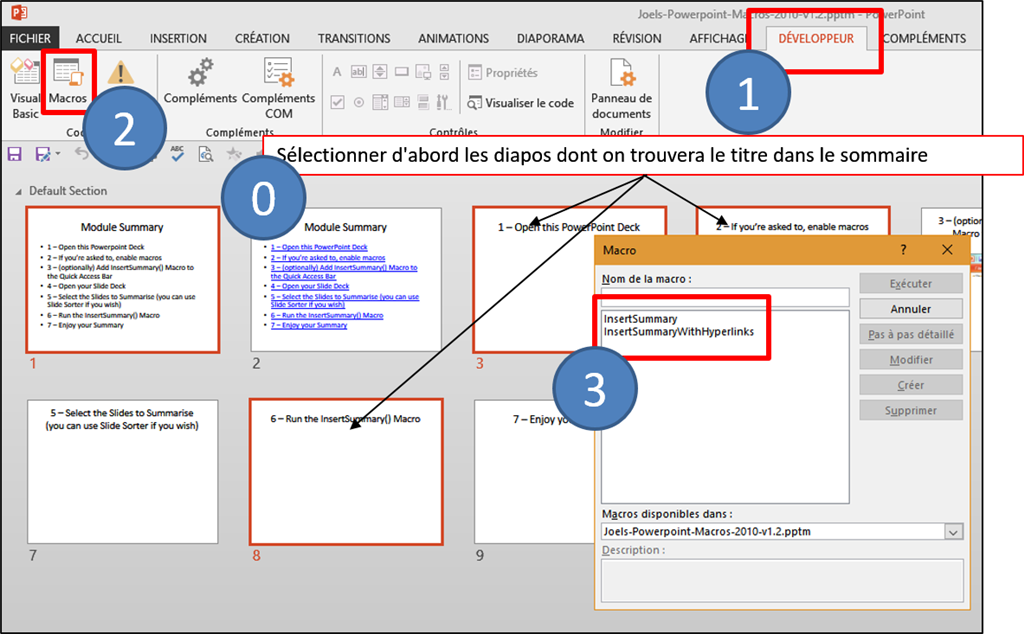 Sommaire automatique dans PowerPoint  Communauté Microsoft