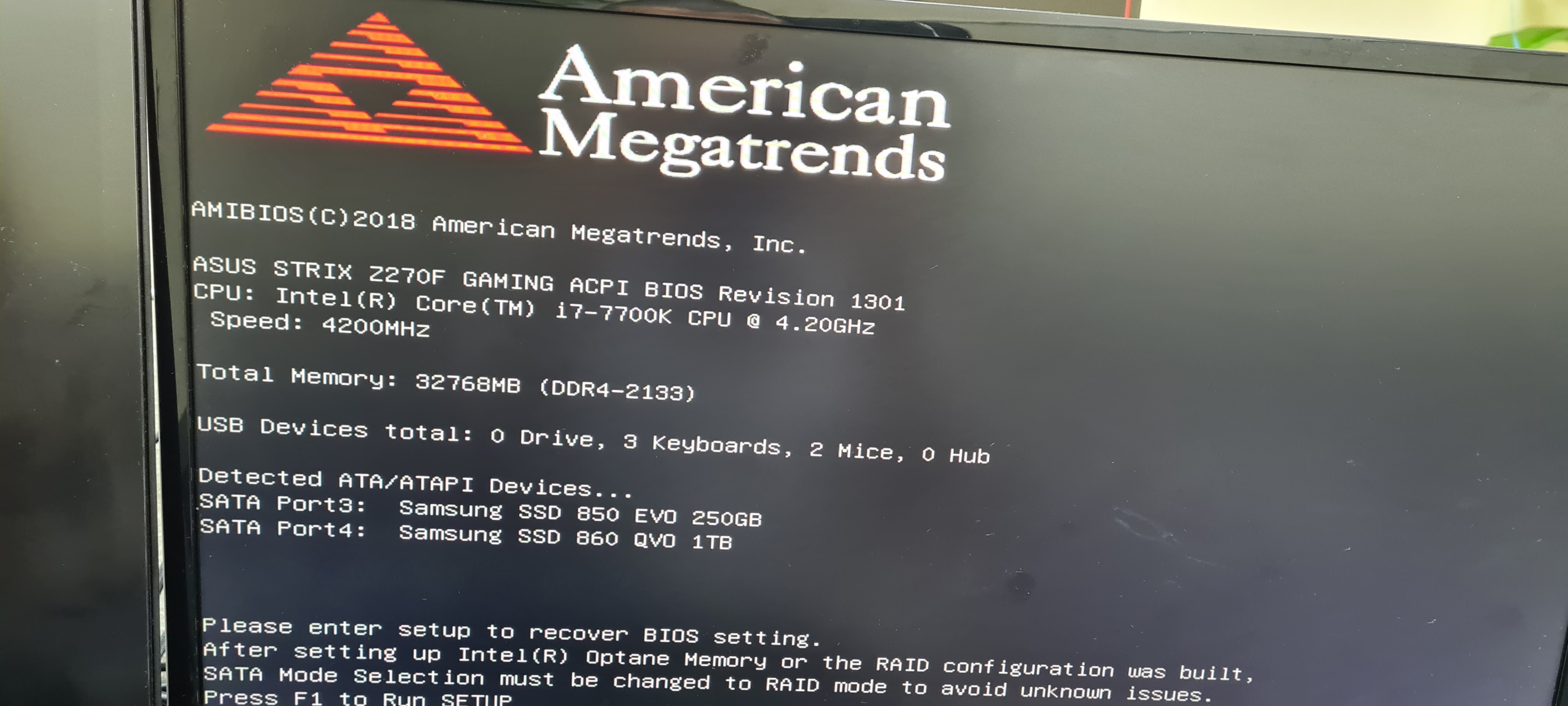 The American Megatrends message appears - Microsoft Community