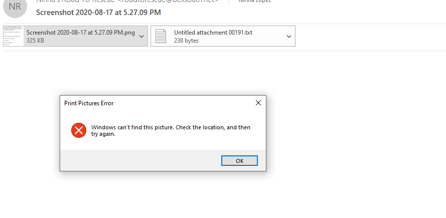 Quick print not printing in Outlook - Microsoft
