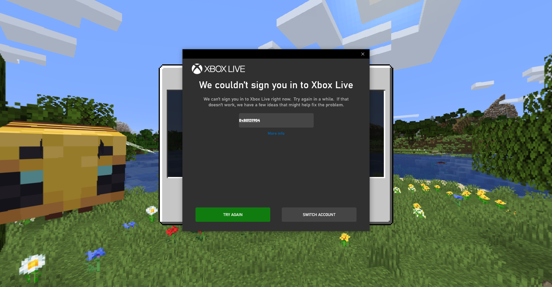 Fixed I Can T Sign Into Minecraft Windows 10 Edition Microsoft Community