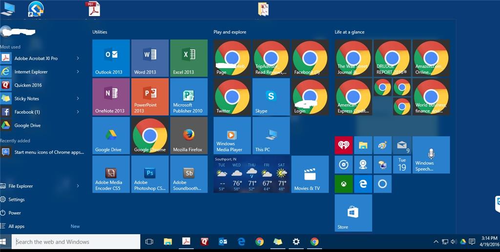 Start Menu Icons Reverted To The Browser Icon Microsoft Community