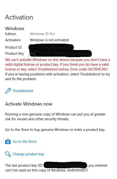 Re Activate Windows 10 Pro After Hardware Change Microsoft Community