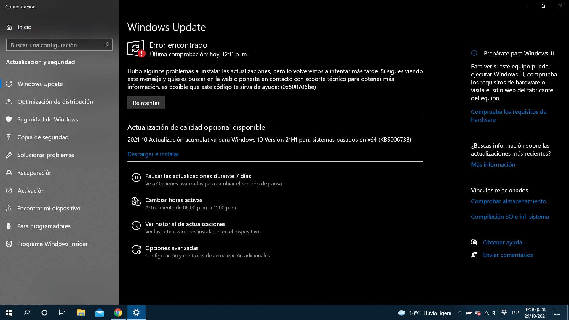 Error 0x800706be En Actualización 2021-10 - Microsoft Community