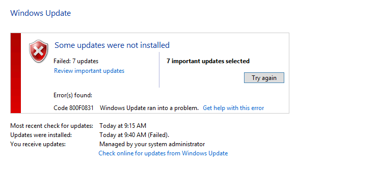 Error Update Windows On Window Server 2012 R2 - Microsoft Community