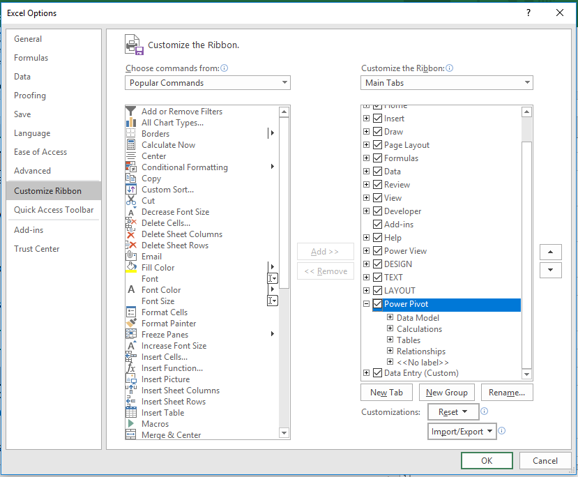 PivotTable Tools Missing in Ribbon and Options - Microsoft Community