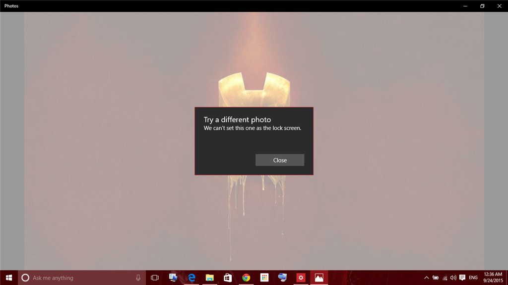 cannot change the lockscreen picture on windows 10 - Microsoft Community