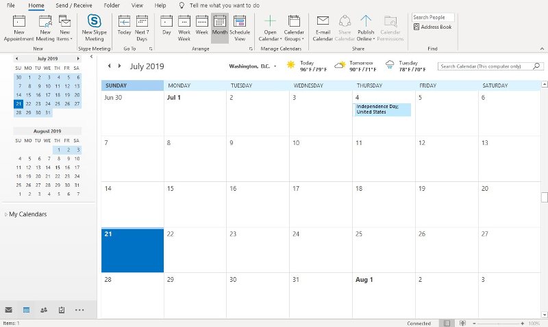 Outlook Calendar 