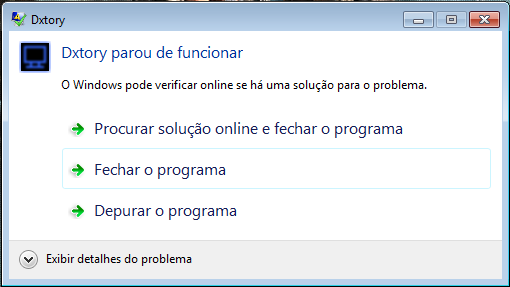 Como resolver o erro: Parou de funcionar (Qualquer programa