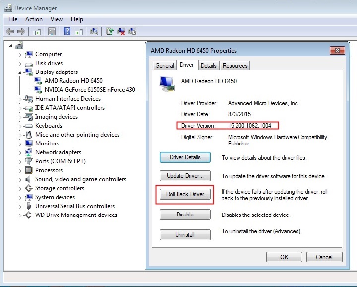 BSOD 0x7E How to rollback a driver using windows 7 DVD