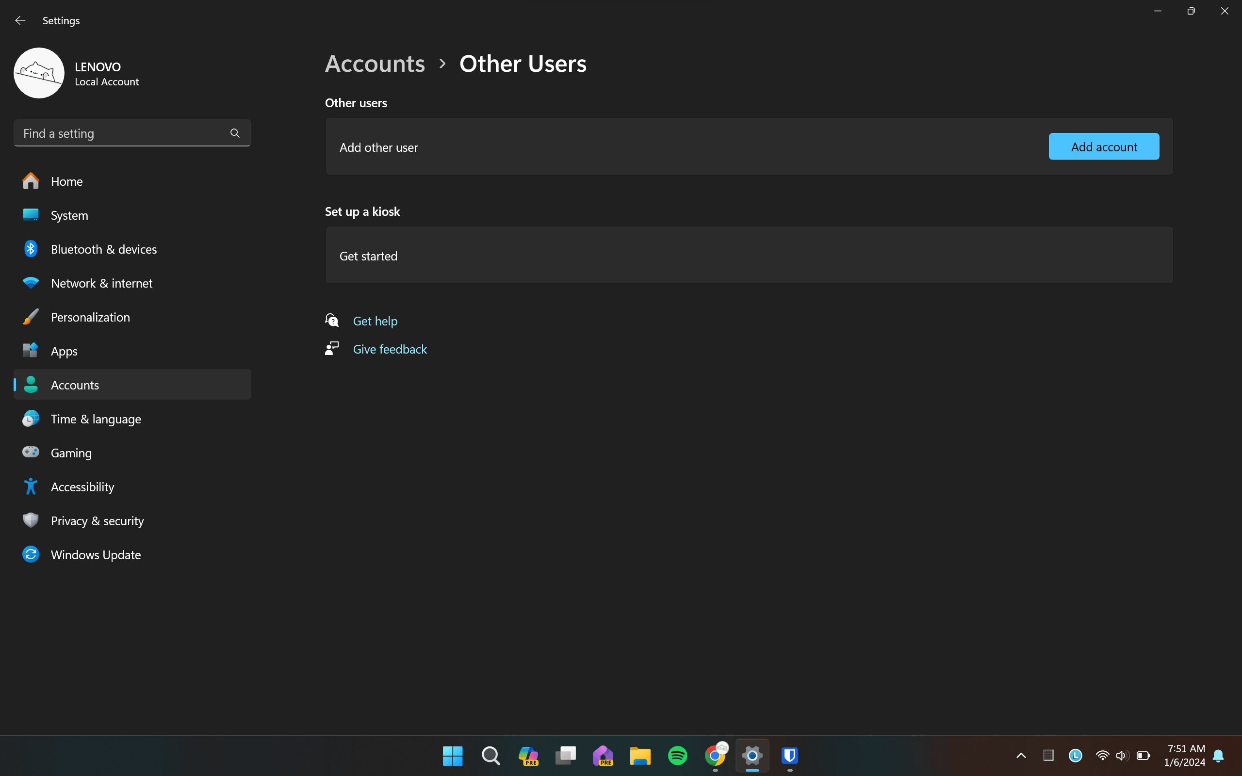 Another user on this device uses this Microsoft account, so you 