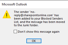 How can I opt out or report Sharepoint spam emails to Microsoft ...