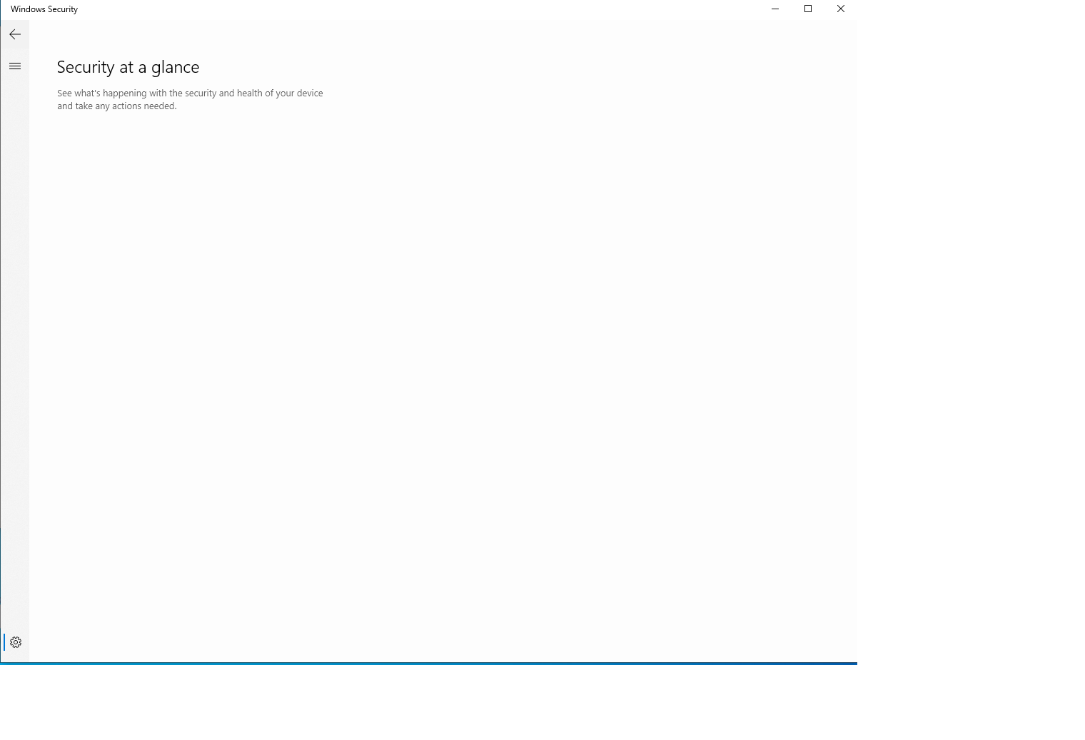 windows 10 security panel is blank - Microsoft Community