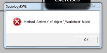 Method Activate Of Object Worksheet Failed Microsoft Munity