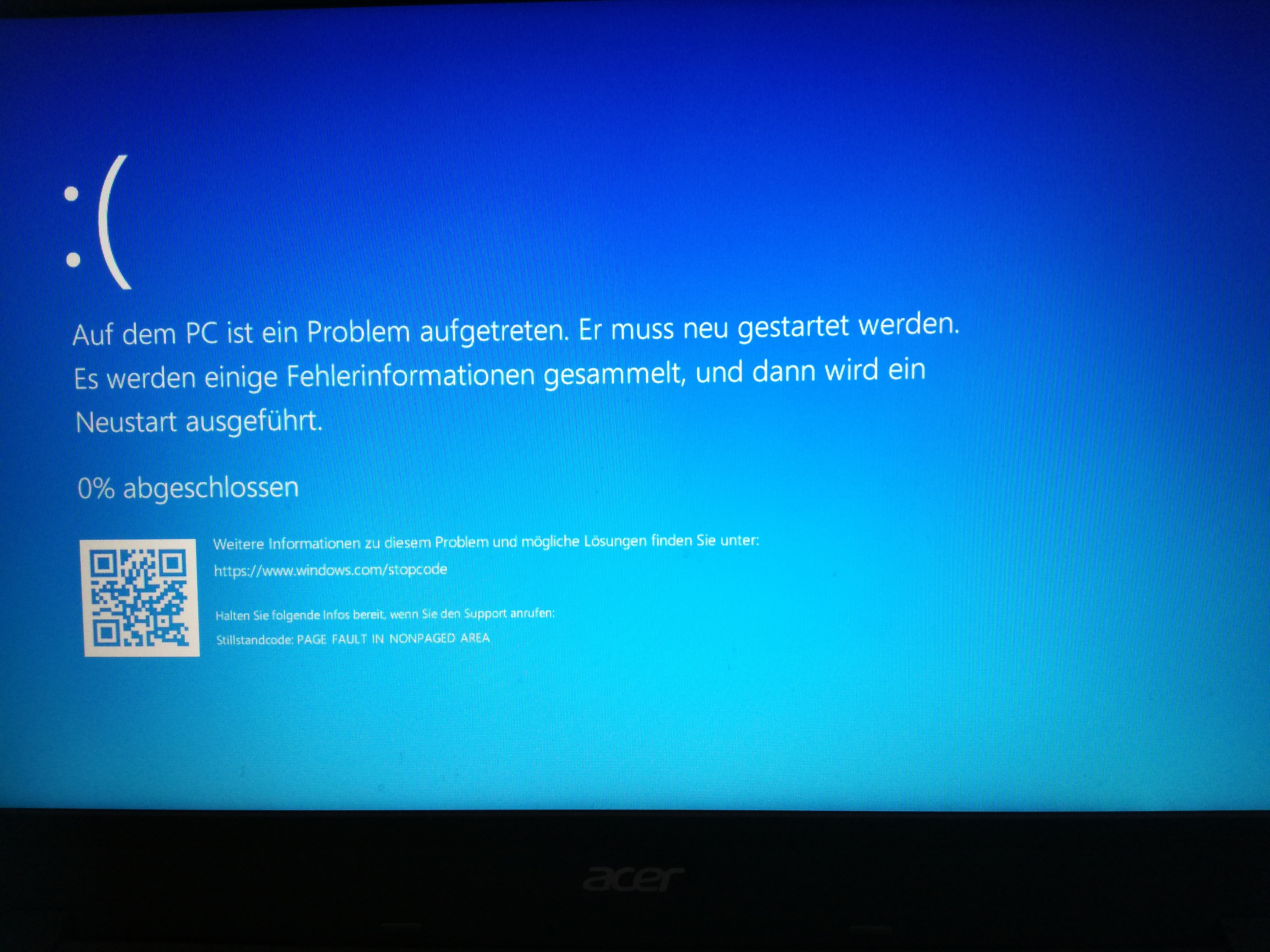 Ошибка page in nonpaged area. На вашем ПК возникла проблема. Синий экран Page Fault in NONPAGED area Windows 10. На вашем ПК возникла ошибка решение. Краш виндовс.