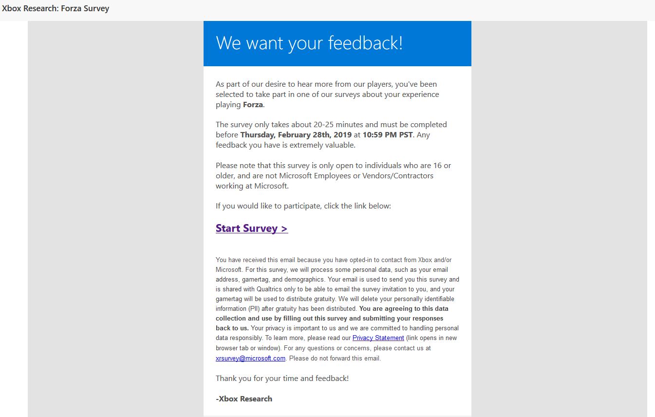 Xbox gift sale card survey