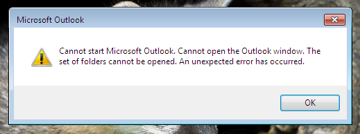 Cannot Start Microsoft Outlook. Cannot Open The Outlook Window. The ...