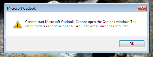 Cannot start microsoft outlook cannot open the outlook window the 
