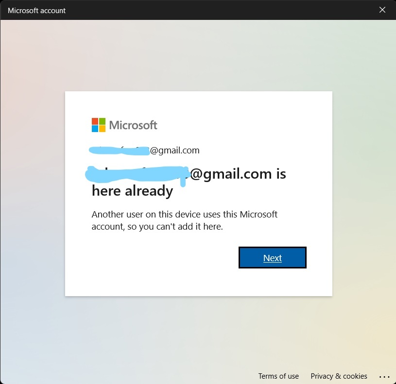 Email) is already here - Microsoft Community