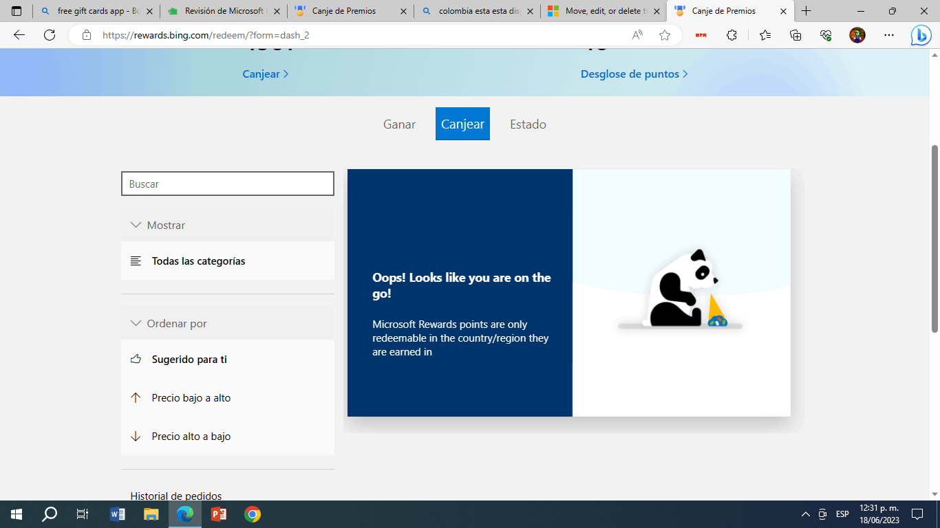 Microsoft Rewards Bug - Microsoft Community