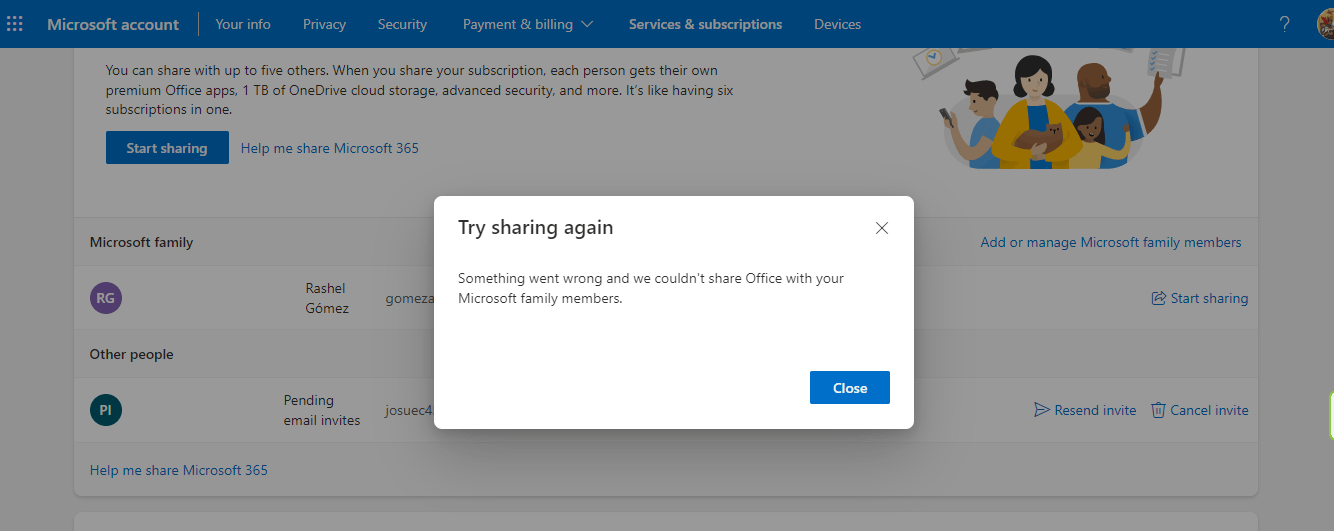 Why Can't I Share My Microsoft 365 Family Subscription With Other ...