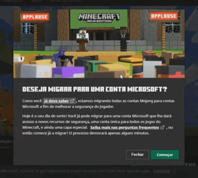 MINECRAFT - IMPORTANTE! ÚLTIMOS DIAS PARA MIGRAÇÃO DE CONTAS