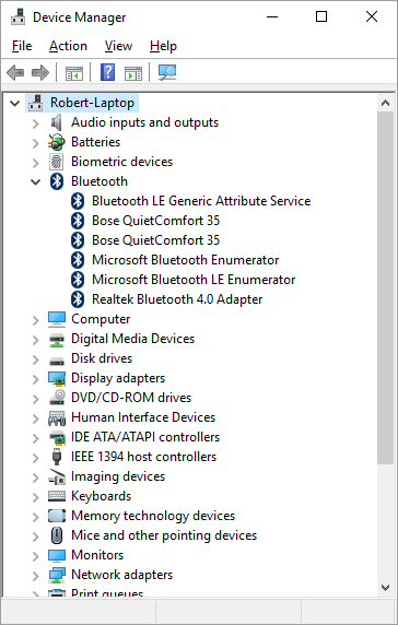 Windows 10 bose online qc35 driver