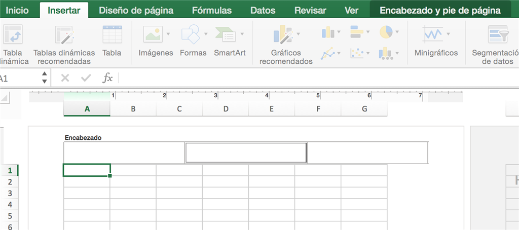 Insertar encabezado en app excel - Microsoft Community