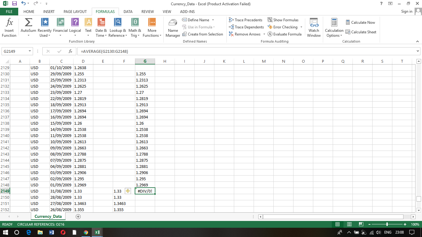 calculate values trying average rate microsoft sum getting error question