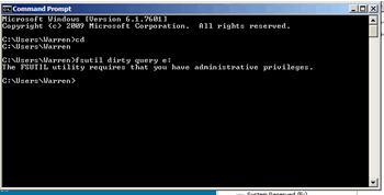 Fsutil Requires Administrative Privileges Windows 7
