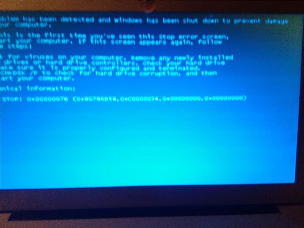 Windows 7 - Me sale el error 