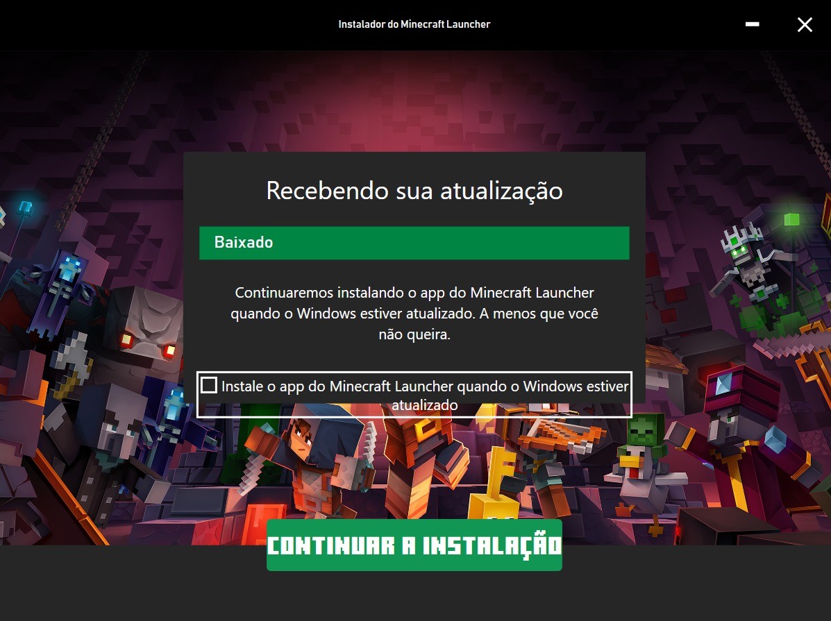 Não consigo instalar o Launcher do Minecraft, estou tentando - Microsoft  Community