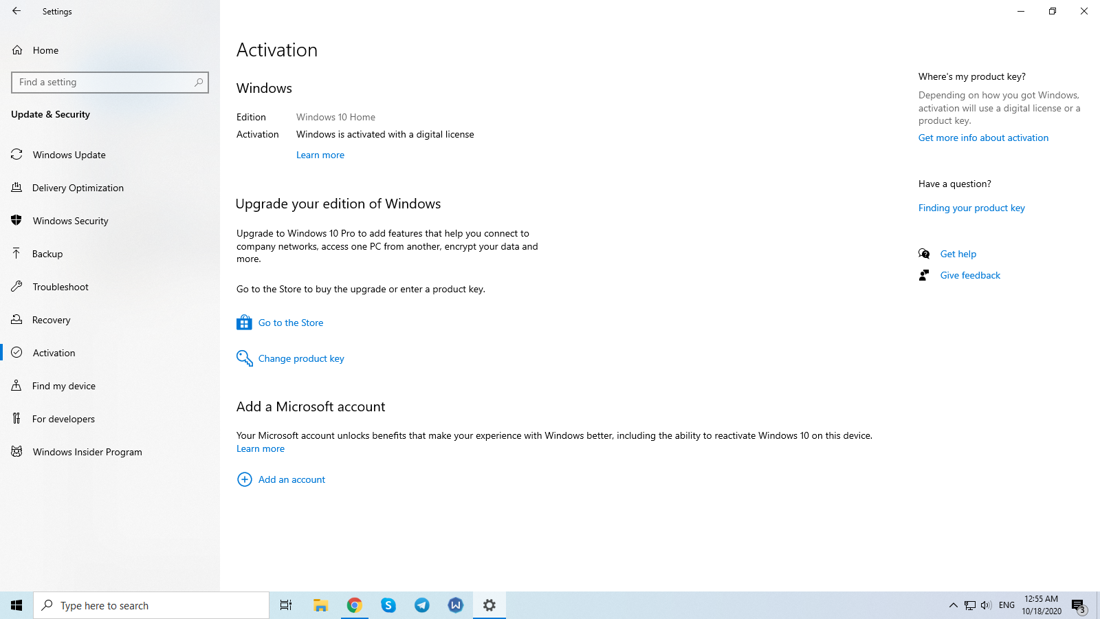 Windows 10 product key - Microsoft Community