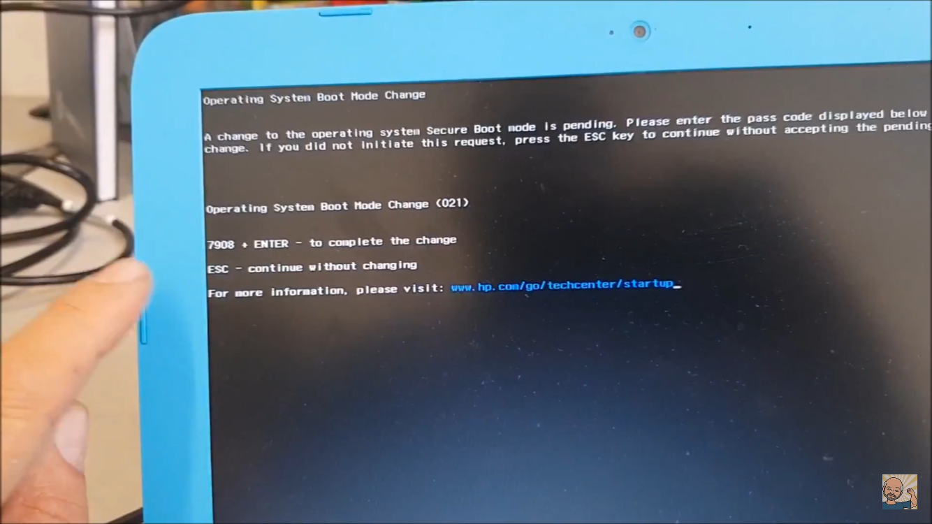 Unable to make a “Operating system boot mode change” - Microsoft