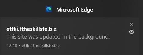 Notification "This Site Was Updated In The Background" Keeps Appearing ...