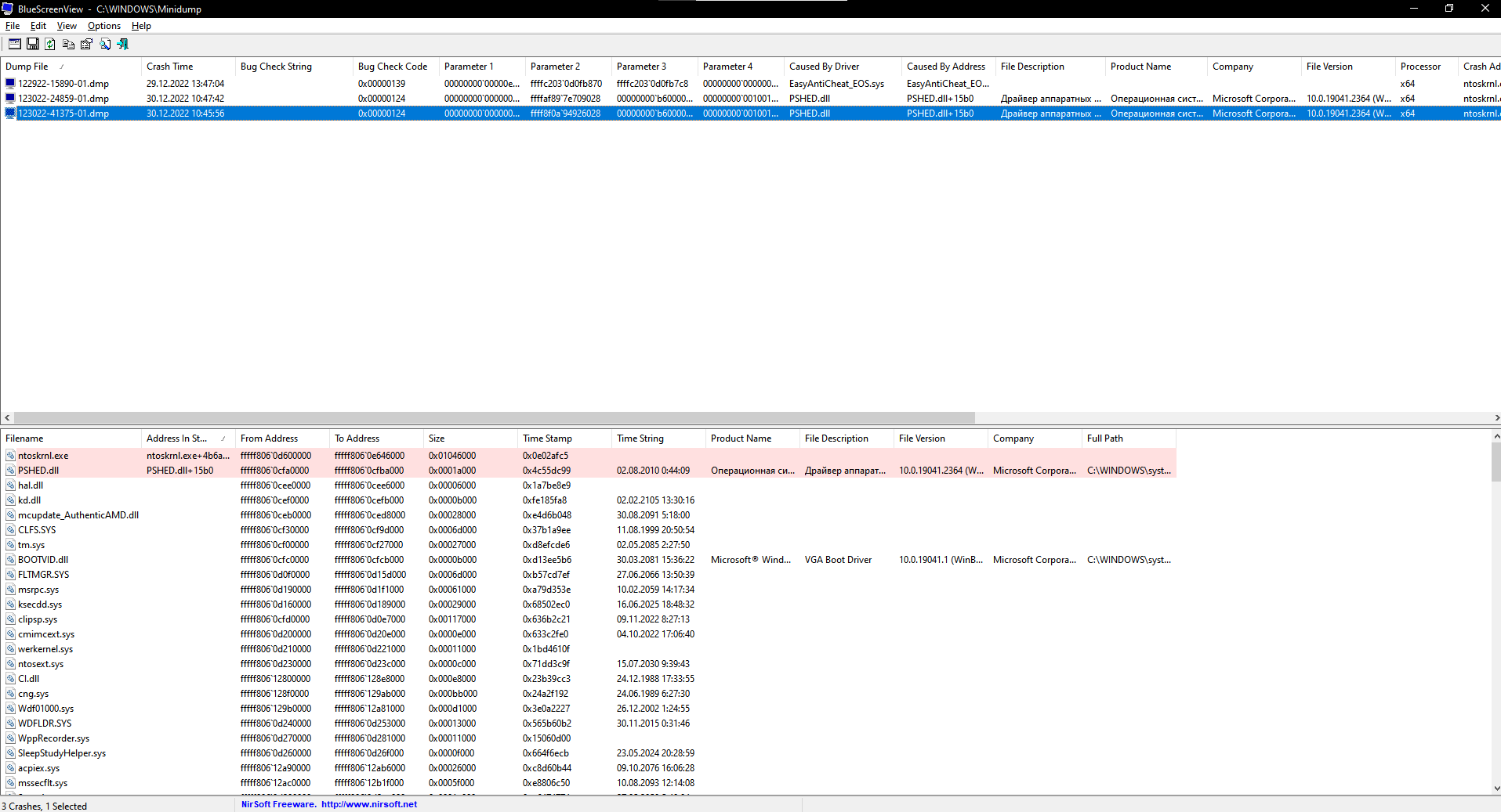 BSOD ntoskrnl.exe PSHED.dll - Сообщество Microsoft