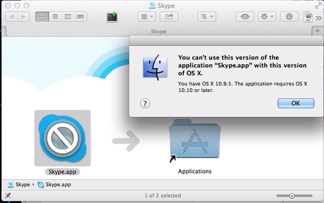 skype pour mac os x 10.9.5