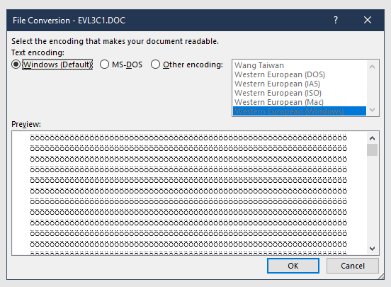 Issue Converting Word 97 03 Doc File Microsoft Community