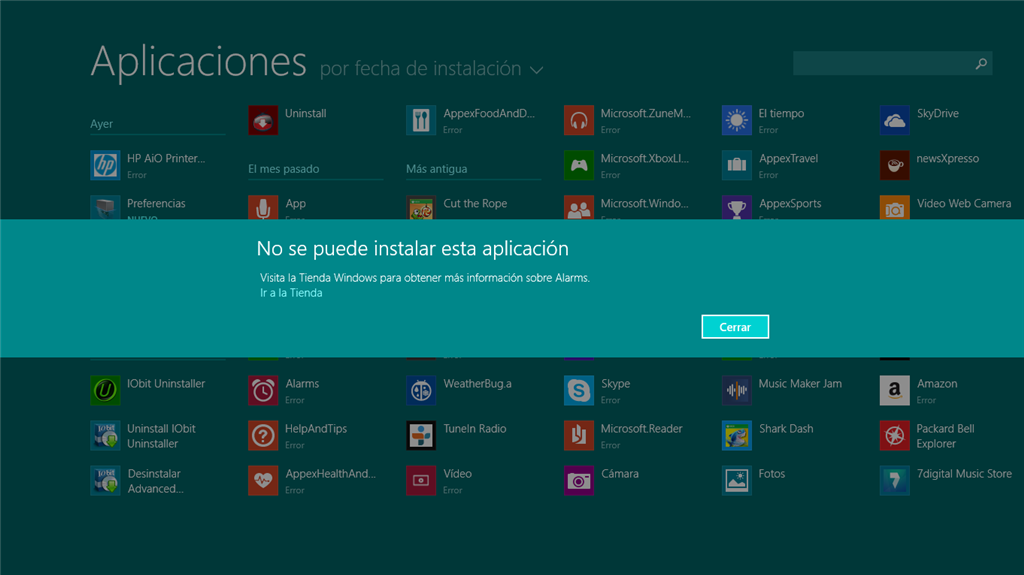 Problemas con las aplicaciones metro de windows  - Microsoft Community
