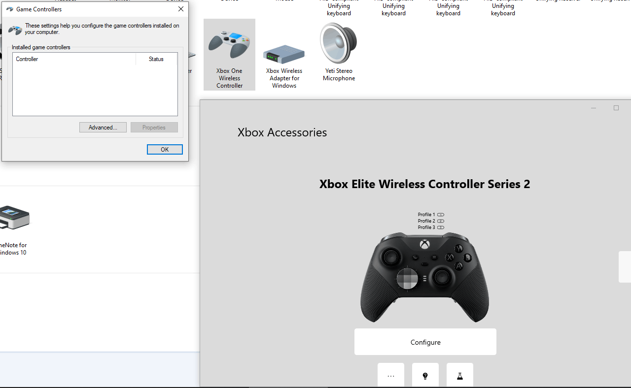 Xbox Elite Series 2 Controller not recognized in Windows 10 Game 