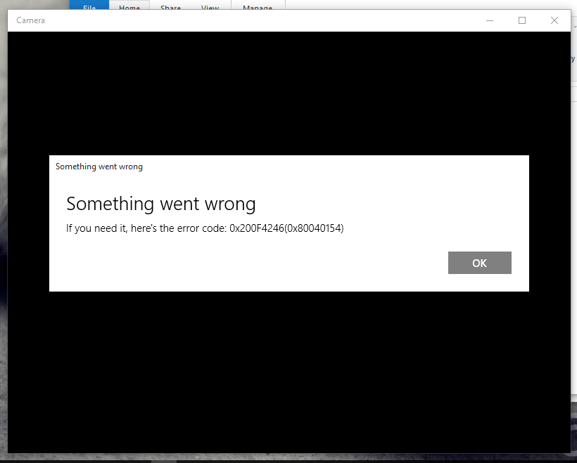 Windows 10 Camera Something Went Wrong Microsoft Community