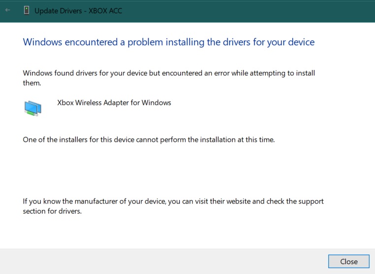 Xbox Wireless Adapter Driver Won T Install Microsoft Community