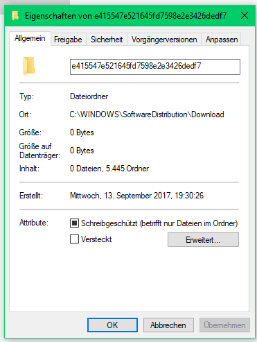 Fehlercode nach Update REDSTONE 4 Build 16362 läßt sich nicht beheben!