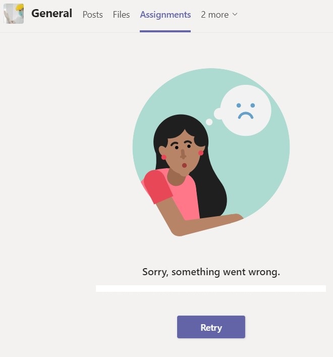 microsoft teams failed to load assignments