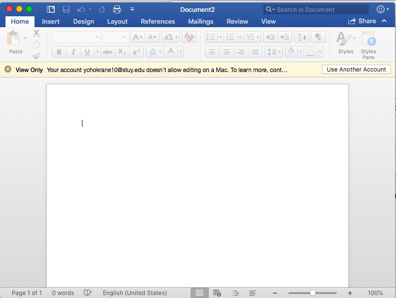 View Only Your Account Doesn T Allow Editing On Mac
