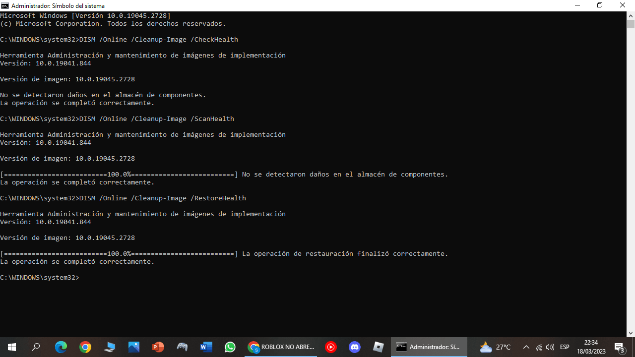 ERROR AL INICIAR JUEGO ROBLOX - Microsoft Community