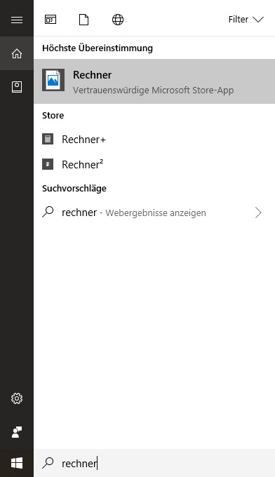 Cortana zeigt Icons von "Vertrauenswürdige Microsoft Store-App" nicht mehr an