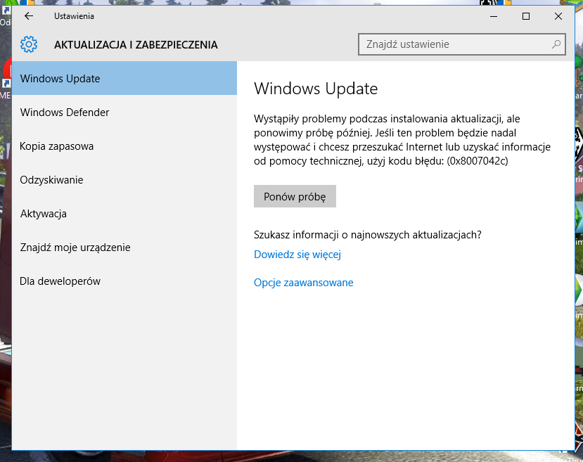 0x8007042c windows 10 не работает обновление