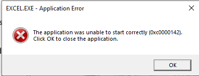 Microsoft Excel 16 Error Message Error Code Microsoft Community